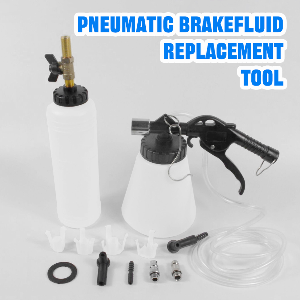 Brake Fluid - 空気圧ブレーキブリーダーキット油圧流体ポンプ車トラックオートバイオイル交換ツール抽出器リフィルボトルアダプター付き