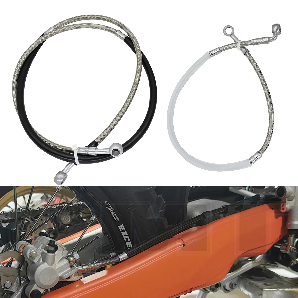 Motorcycle Brake Cable - モーターサイクルフロントまたはリアブレーキオイルホース,125, 150, 250, 300, 350, 450,