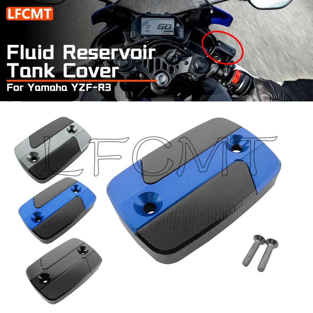 Brake Fluid - ヤマハYZF-R3,yzfr3,yzf r3,2015-2023に適したオートバイ用の流体リザーブタンクカバー,ポンプ,オイルカップキャップ