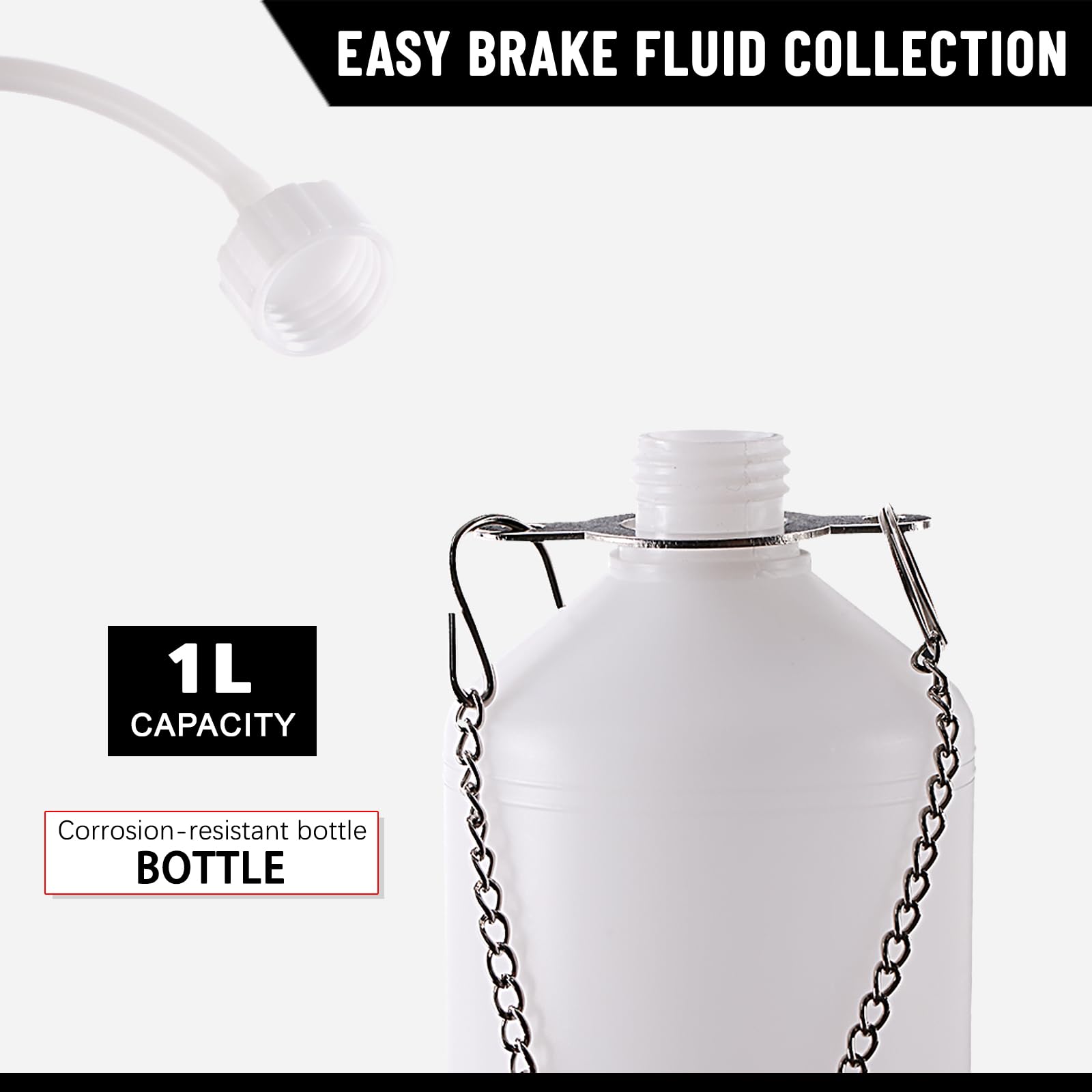 手動ブレーキブリーダーシステム 1L 液体抽出器と 60cm - Brake Fluid のレビューと価格