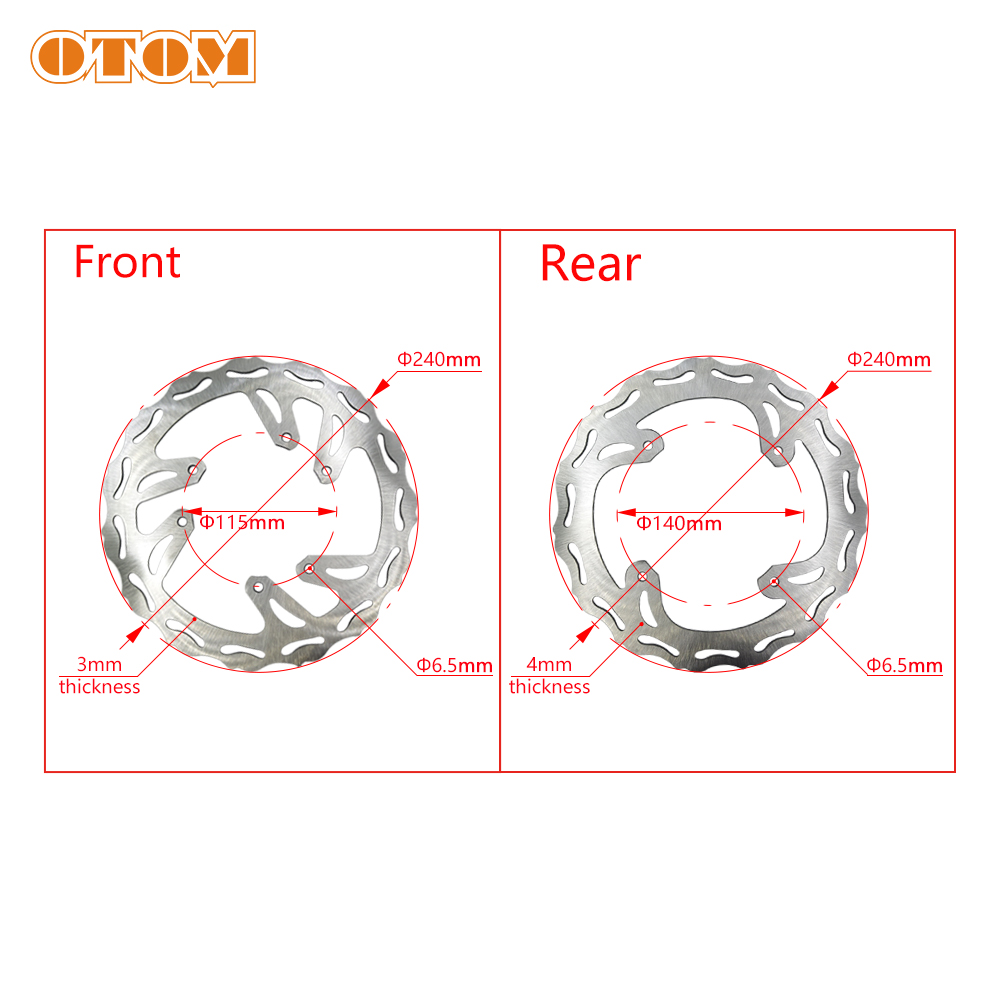 240 ミリメートルオートバイフロントリアブレーキディスクブ - Brake Rotor のレビューと価格