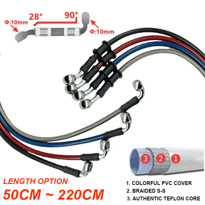 シルバー 30cm～220cm 28 ° -90 °   1 - Brake Line Motorcycle のレビューと価格
