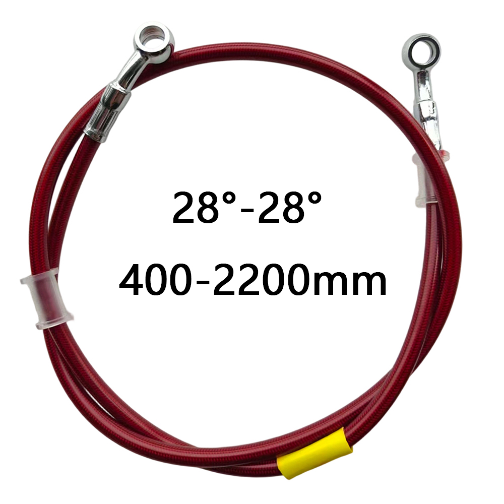 28-28 レッドユニバーサルオートバイ油圧ブレーキライン鋼 - Motorcycle Brake Cable のレビューと価格